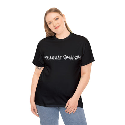 Shabbat Shalom Graffiti Tee - Urban Style Meets Tradition