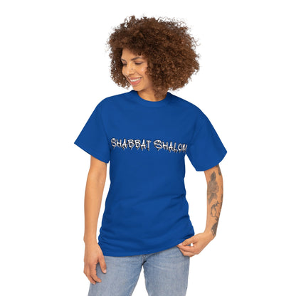 Shabbat Shalom Graffiti Tee - Urban Style Meets Tradition