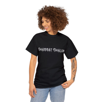 Shabbat Shalom Graffiti Tee - Urban Style Meets Tradition