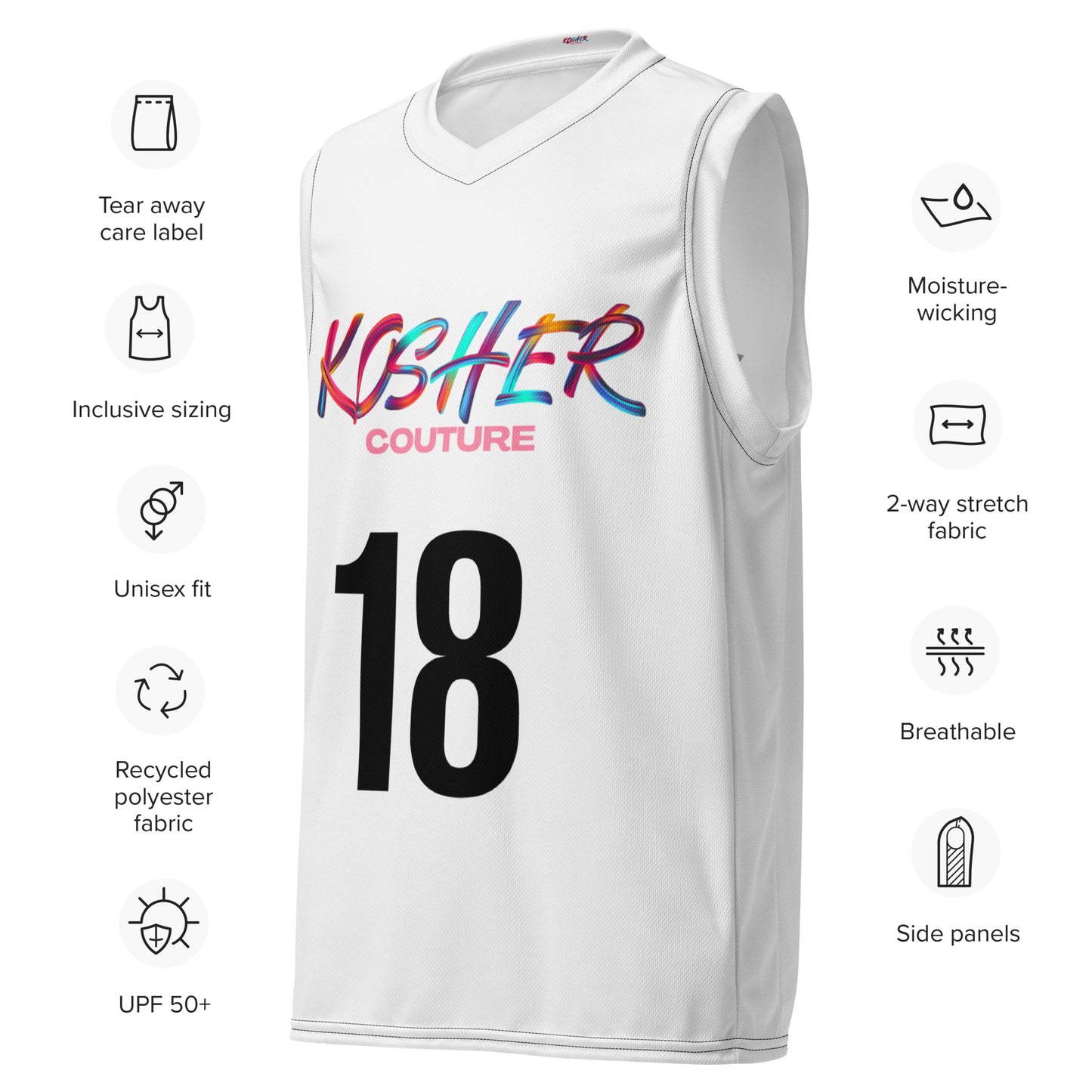 Kosher Couture Recycled Unisex Basketball Jersey